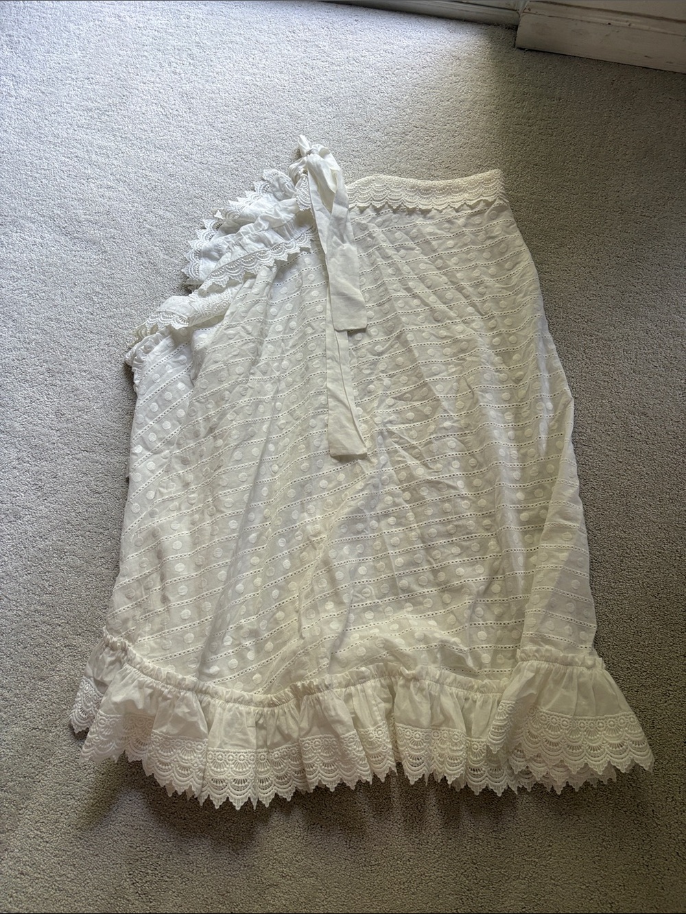Waimari Wrap Skirt in White - Small